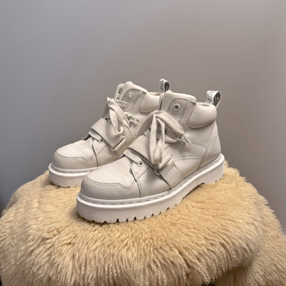 White Doc Martens Zuma Lace and Velcro boots
